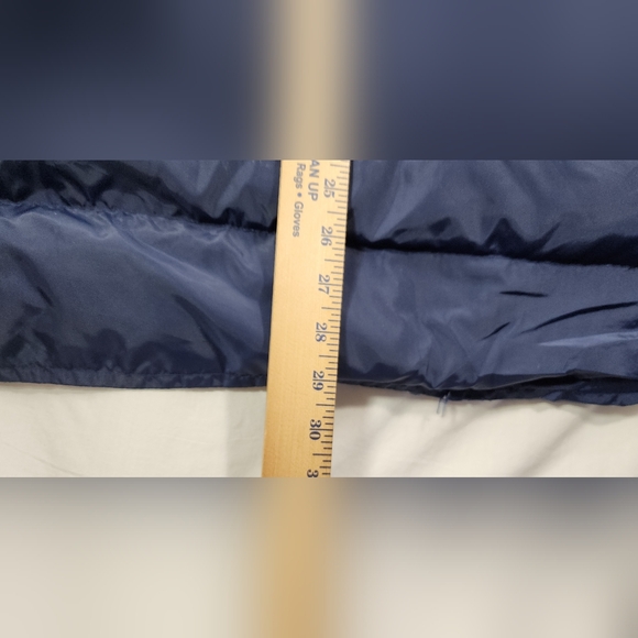 VINTAGE Skitique Unisex Vest Full Zip Vest Gray Duck Down Insulated Large Blue - Picture 10 of 12